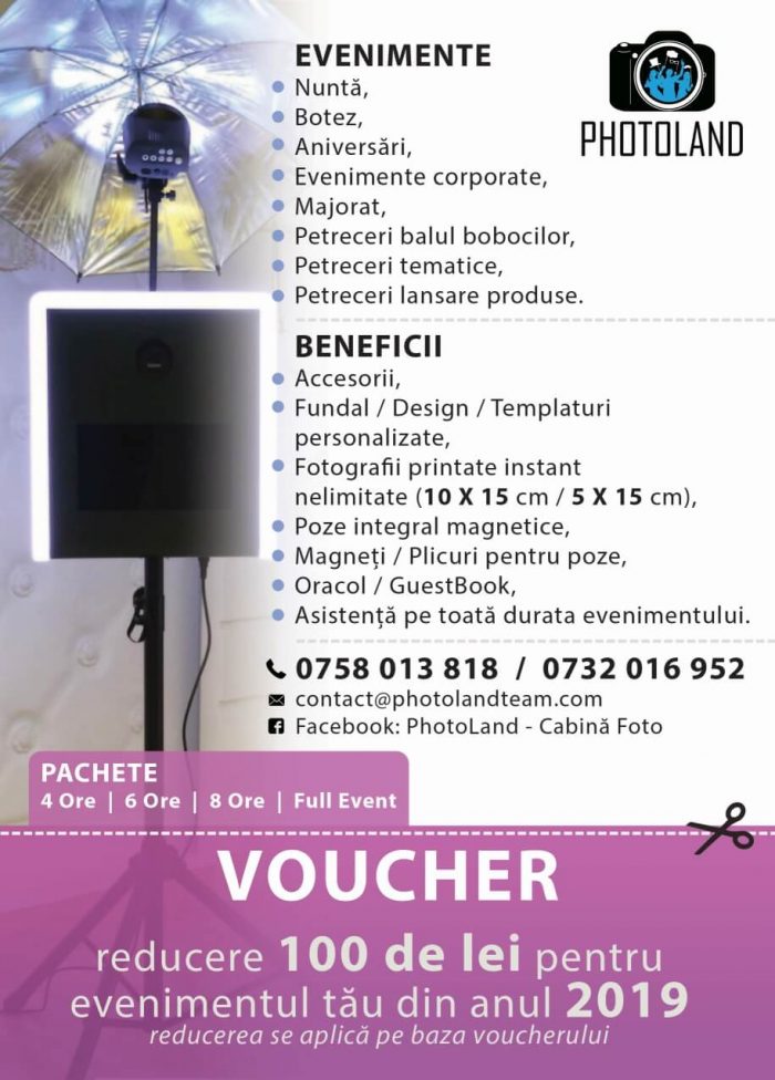 Realizare Grafica Pliant A5 Inchiriere Cabina Foto Evenimente - Verso
